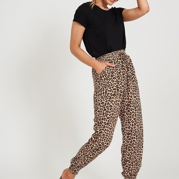 Leopard Print Pants - Picture 1 of 6